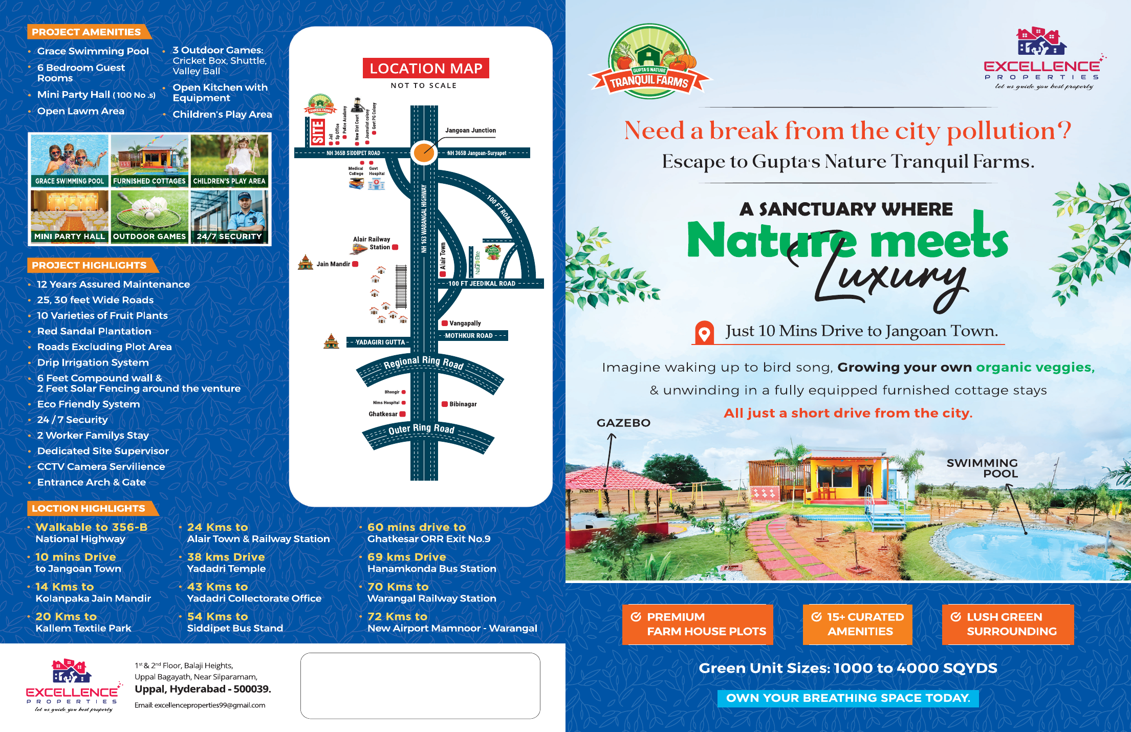 Tranquil Farms Brochure Page 1
