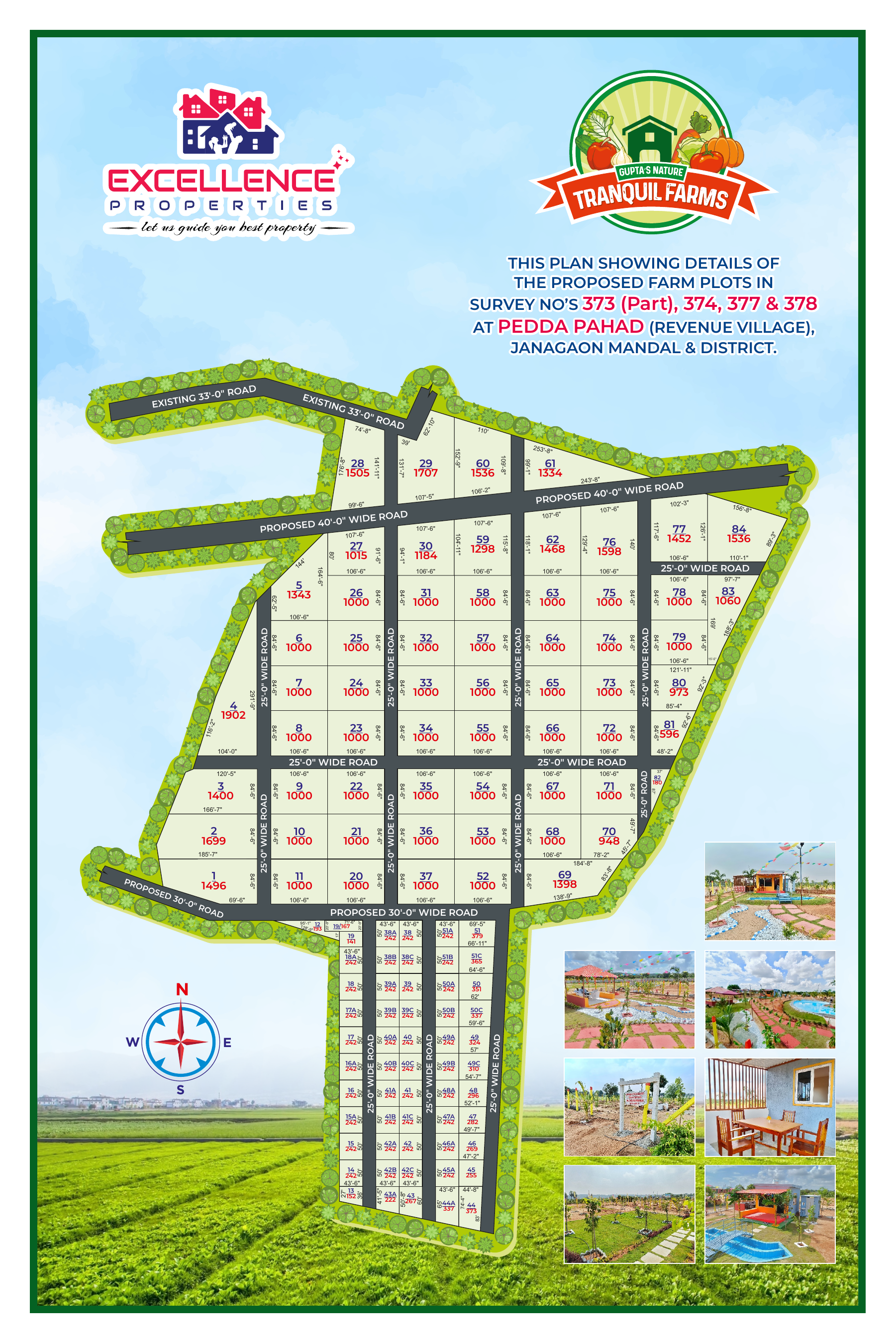 Gupta's Nature Tranquil Farms Master Layout Plan